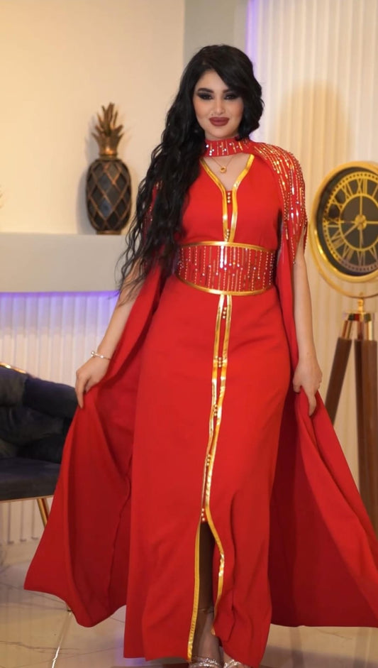 قفطان قطعتين مع حزام