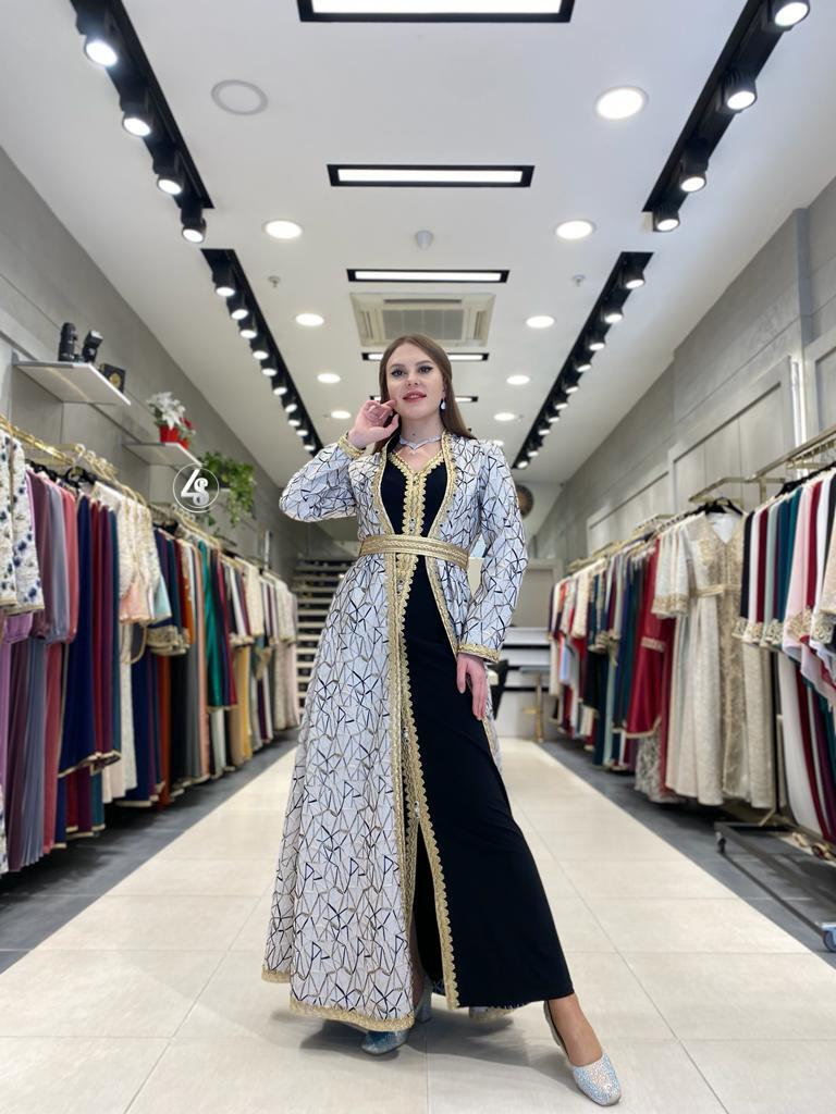 قفطان مغربي مشجر قطعتين
