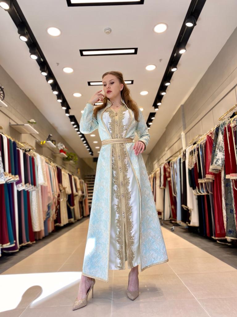 قفطان مغربي قطعتين