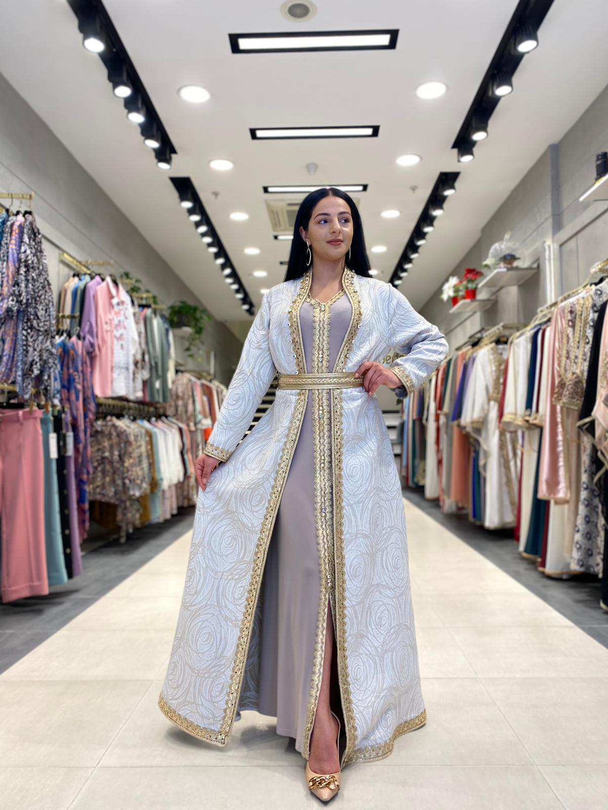 قفطان مغربي قطعتين