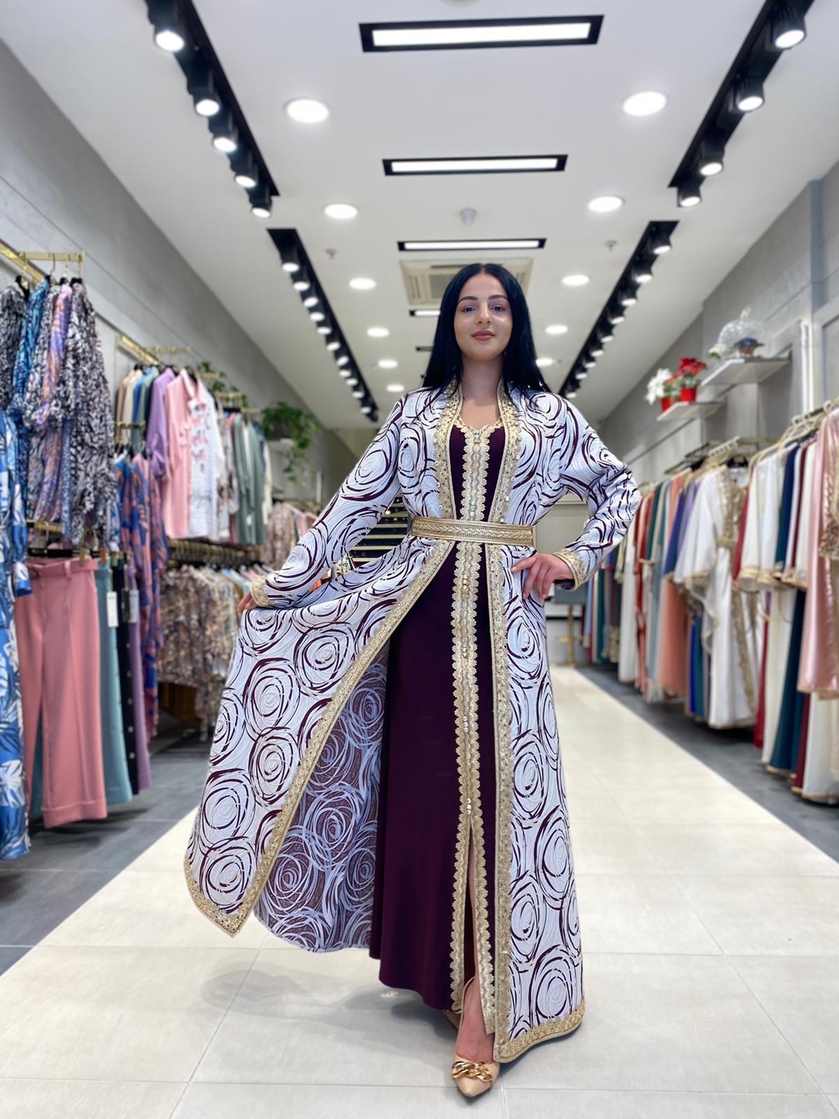 قفطان مغربي قطعتين