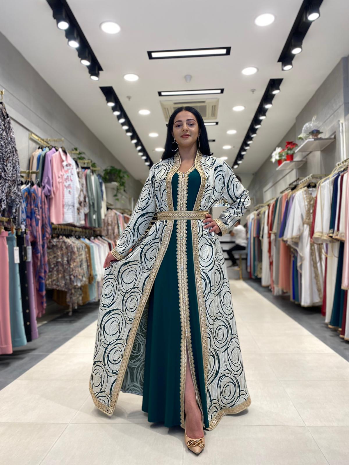 قفطان مغربي قطعتين