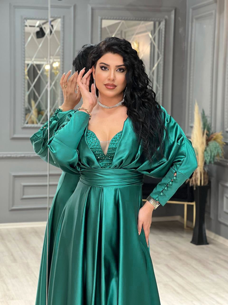 فستان سهرة ستان