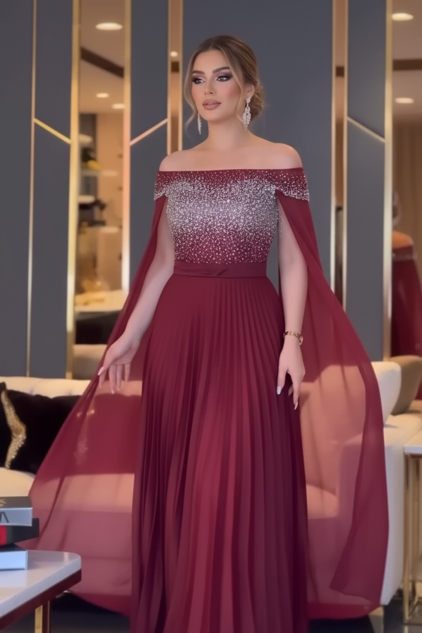 فستان سهرة شيفون