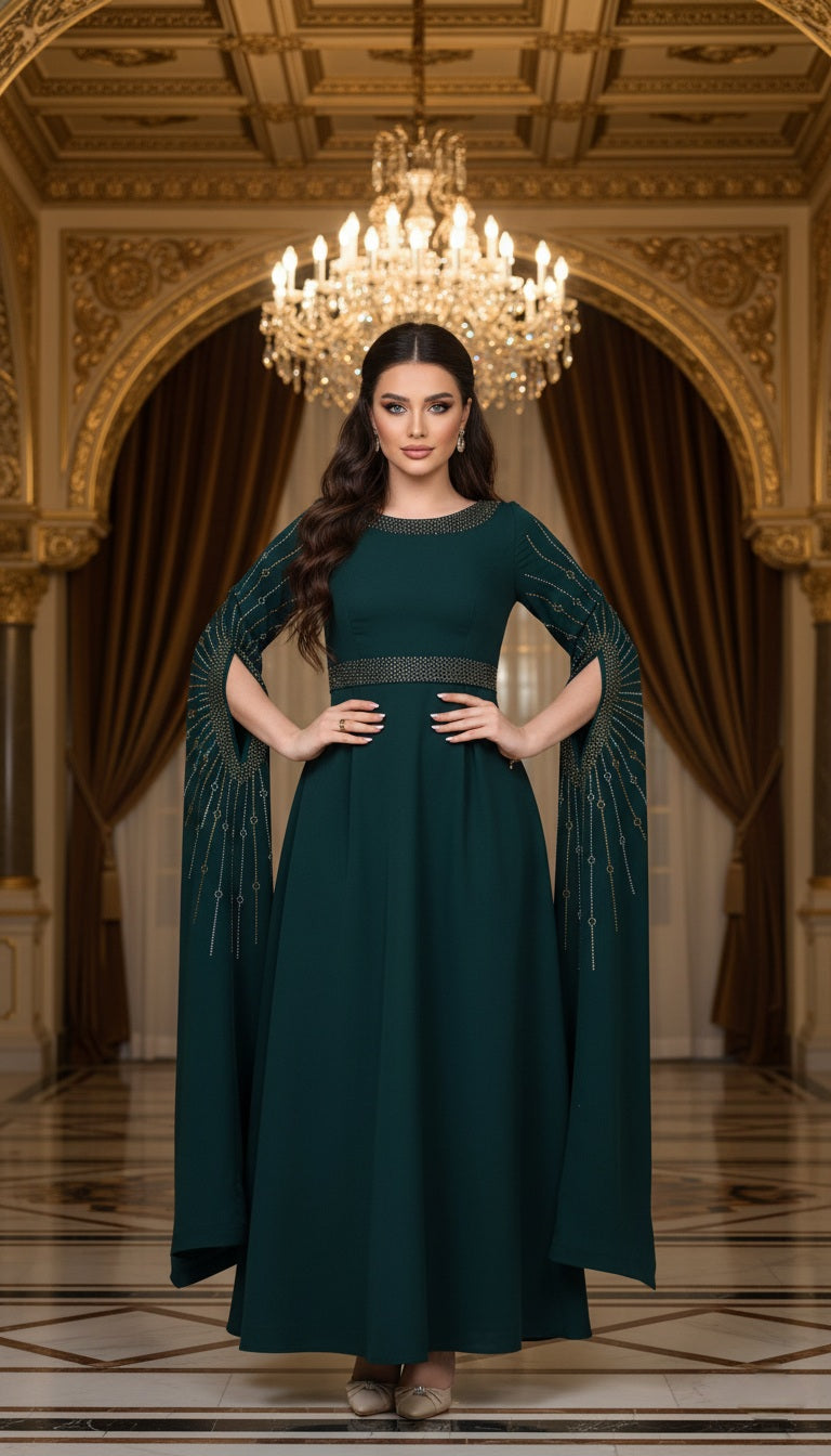 فستان استقبال كم واسع